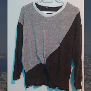 SHEIN two tone grey sweater